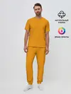 Мужская пижама с брюками / Цвет Шафран