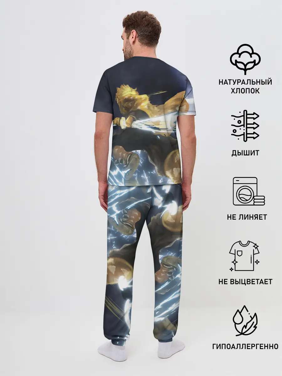 Мужская пижама с брюками / Зиницу Агацума Бог ГРОМА