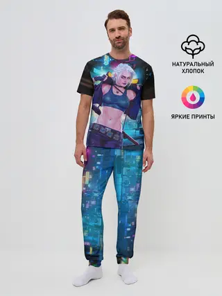 Мужская пижама с брюками / Cyberpunk 2077 | Цири