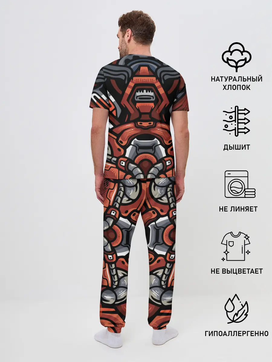 Мужская пижама с брюками / Cyber Samurai
