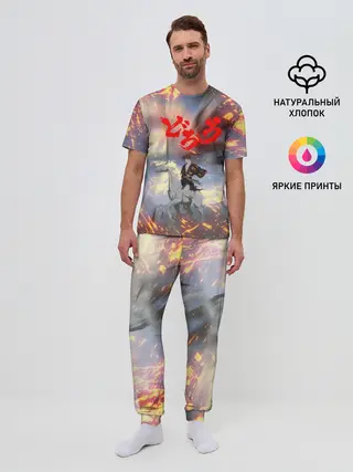 Мужская пижама с брюками / Хяккимару и Мидоро | Дороро