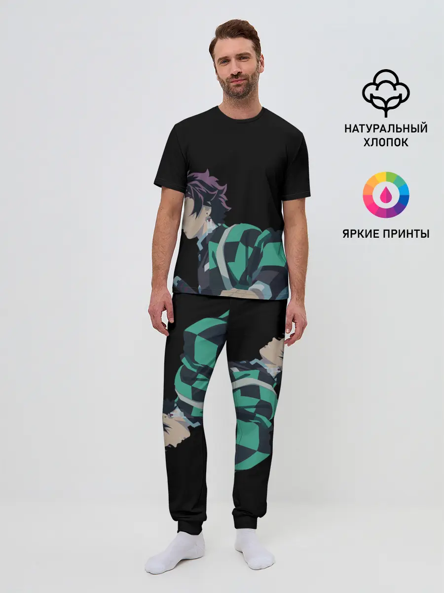 Мужская пижама с брюками / Tanjirou Kamado