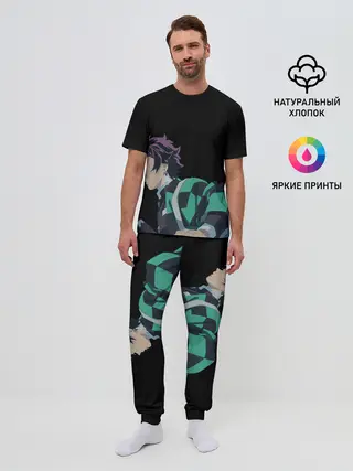 Мужская пижама с брюками / Tanjirou Kamado