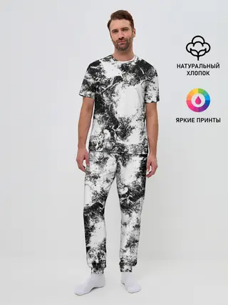 Мужская пижама с брюками / Абстракция