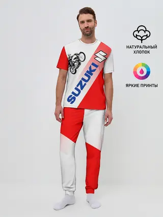 Мужская пижама с брюками / SUZUKI / СУЗУКИ / RACING