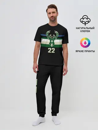 Мужская пижама с брюками / Milwaukee Bucks форма. Крис Миддлтон