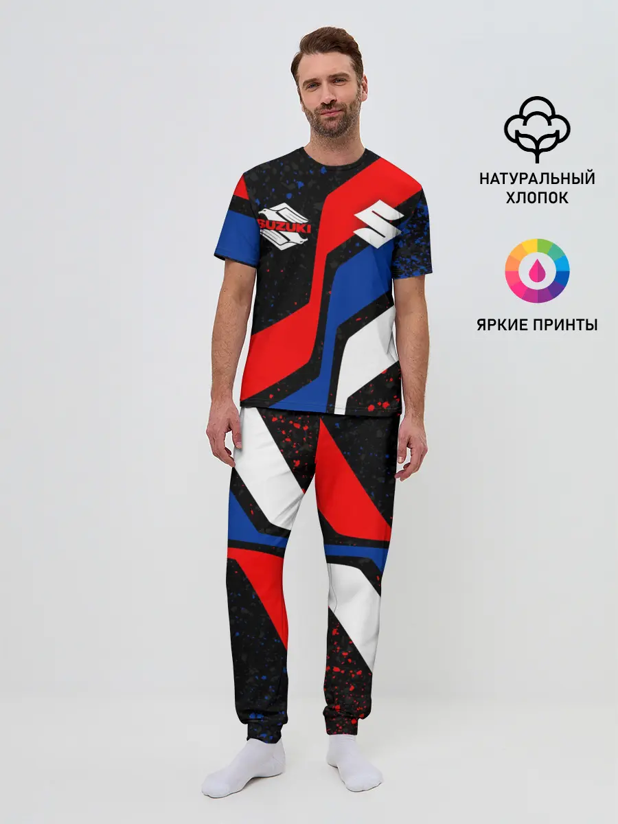 Мужская пижама с брюками / SUZUKI / СУЗУКИ / RACING