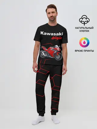 Мужская пижама с брюками / KAWASAKI NINJA / КАВАСАКИ