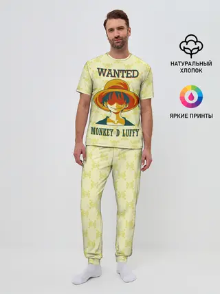 Мужская пижама с брюками / Манки Д. Луффи One Piece