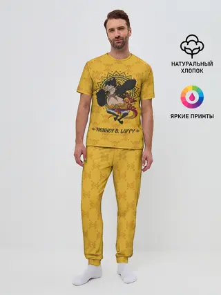 Мужская пижама с брюками / Резиновый Манки Д. Луффи One Piece