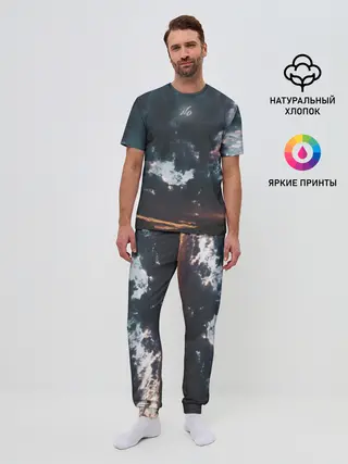 Мужская пижама с брюками / Закат