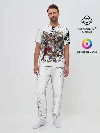 Мужская пижама с брюками / Пираты One Piece. Большой куш