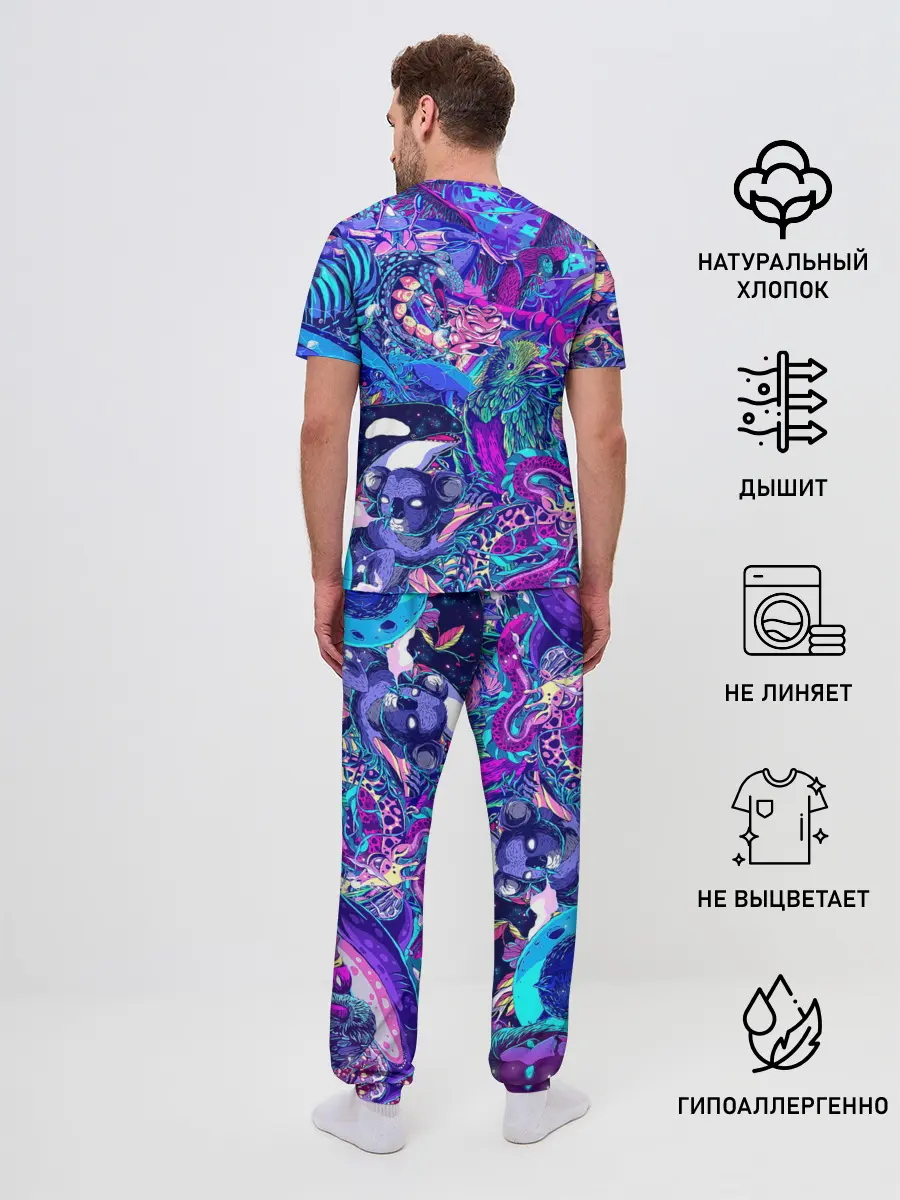 Мужская пижама с брюками / Неоновые Звери