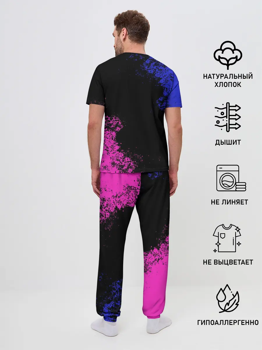 Мужская пижама с брюками / Black Пико