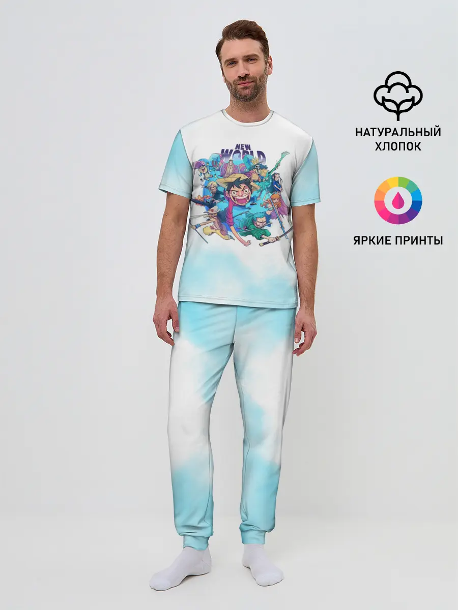 Мужская пижама с брюками / Новый Мир | One Piece. Большой куш