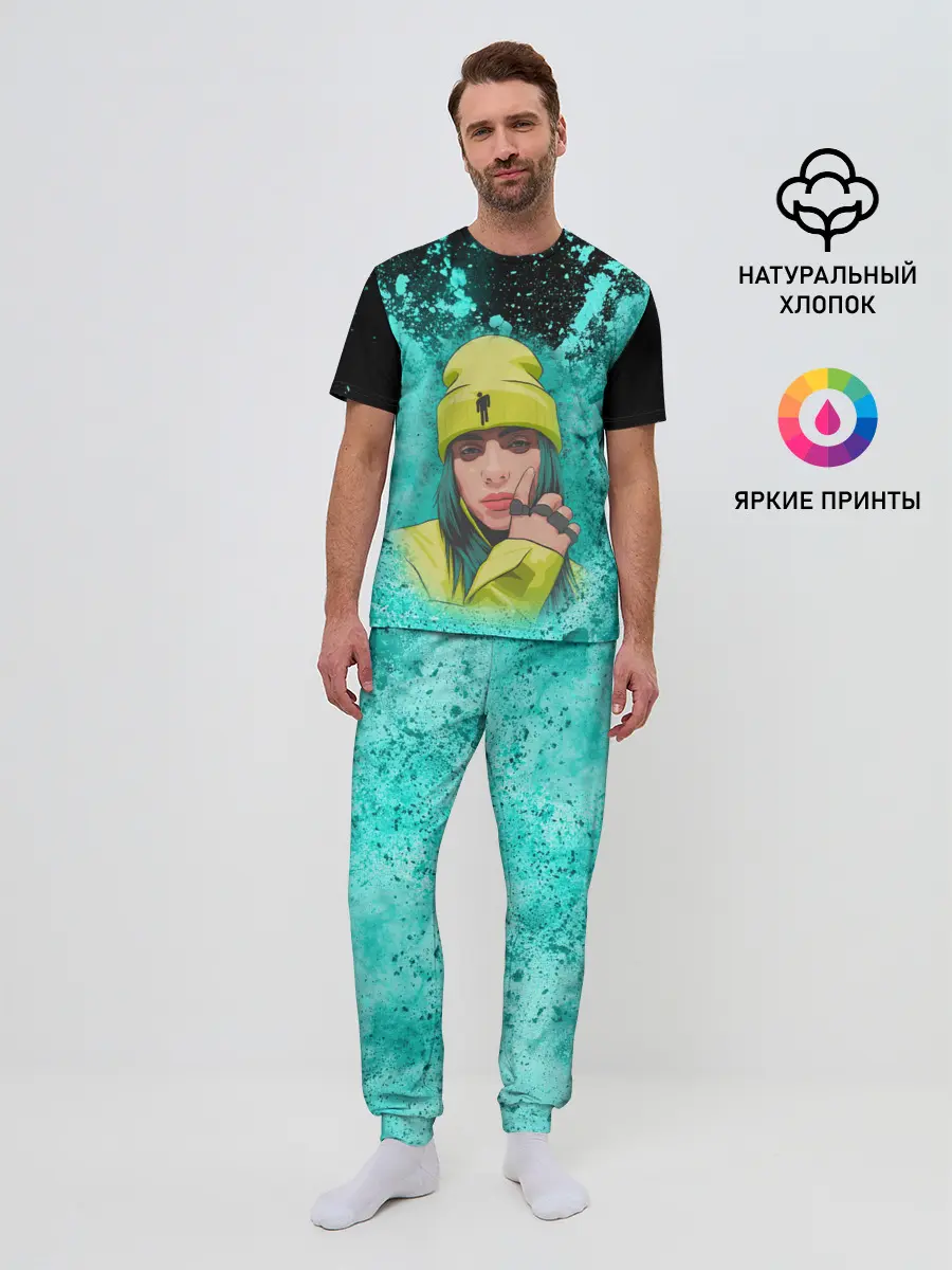Мужская пижама с брюками / BILLIE EILISH | БИЛЛИ АЙЛИШ