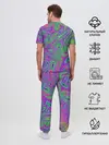 Мужская пижама с брюками / Неоновый абстрактный узор