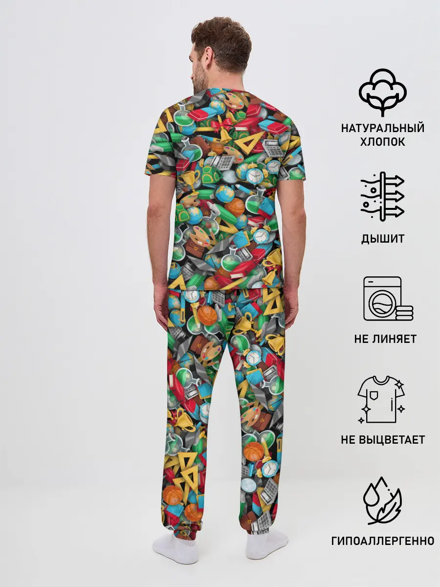 Мужская пижама с брюками / Снова в школу