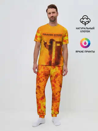Мужская пижама с брюками / CS GO FIRE | КС ГО