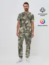 Мужская пижама с брюками / Камуфляж с костями