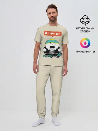 Мужская пижама с брюками / Ноль лайков