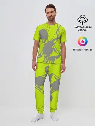 Мужская пижама с брюками / Силуэт злого духа