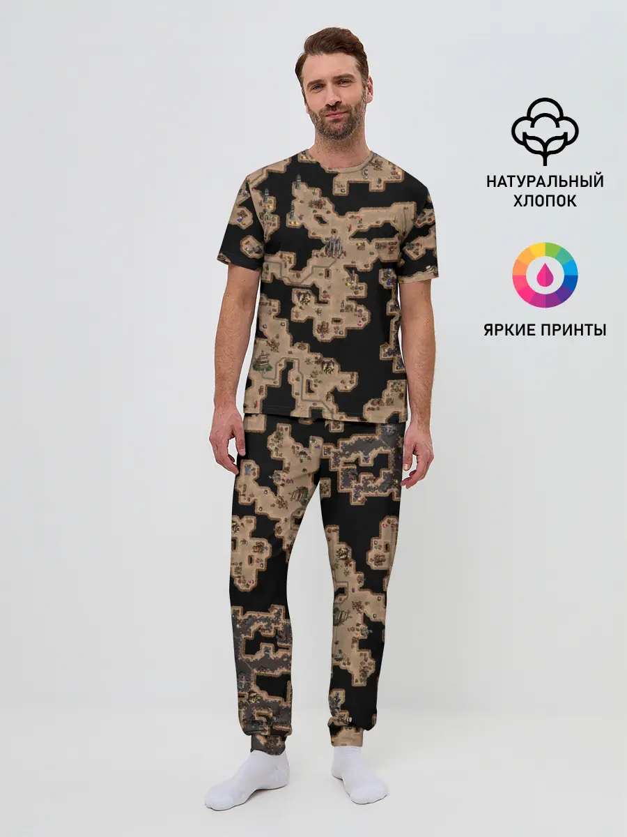 Мужская пижама с брюками / Heroes III Dungeon Map