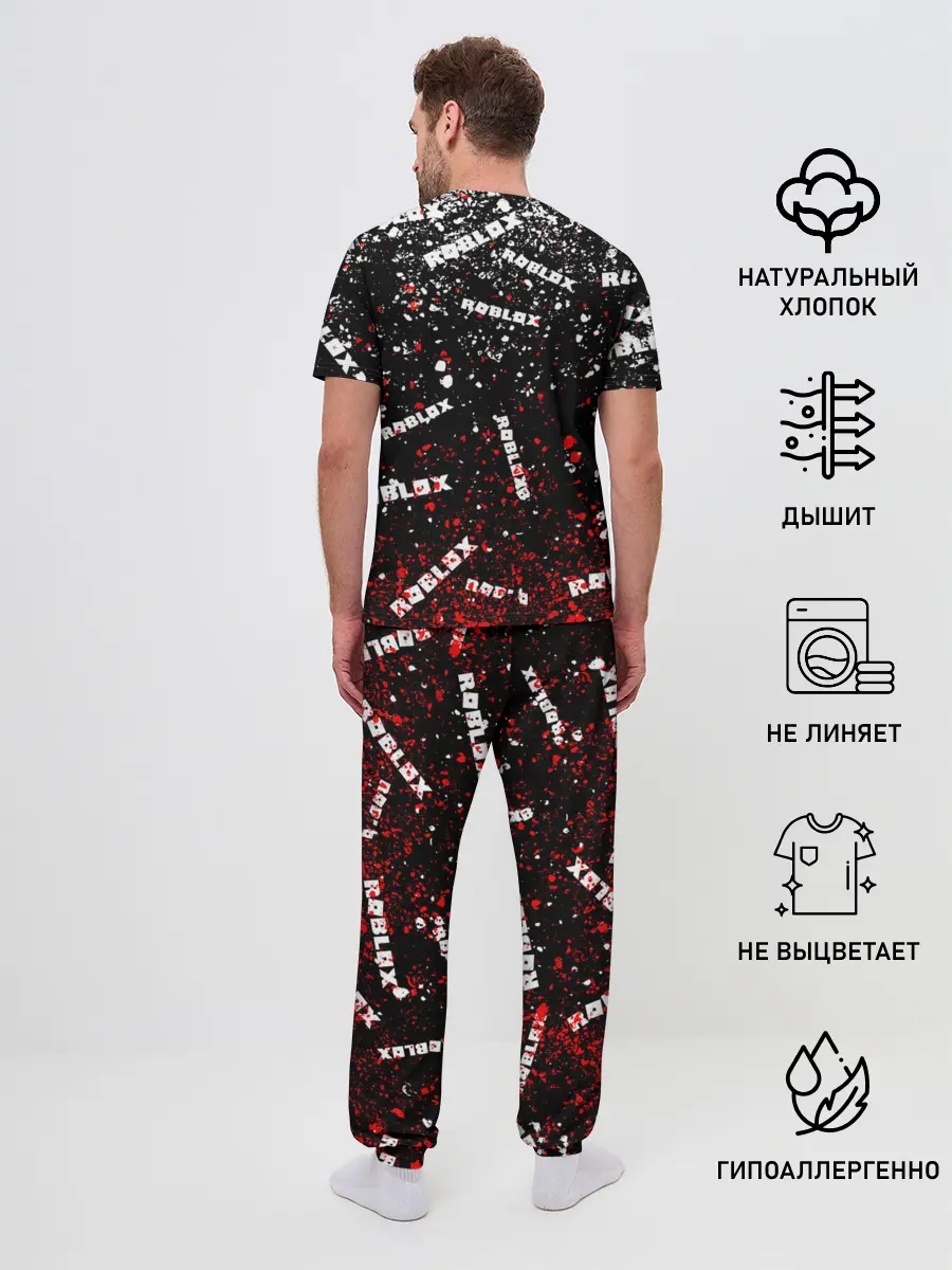 Мужская пижама с брюками / Roblox piggy/Свинка Пигги.