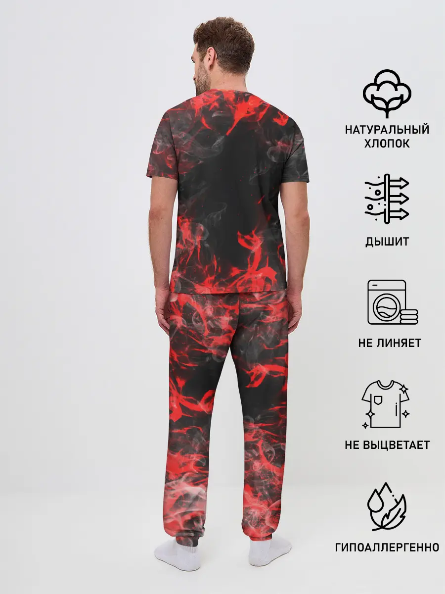 Мужская пижама с брюками / Опасный Динозавр | Red Dino