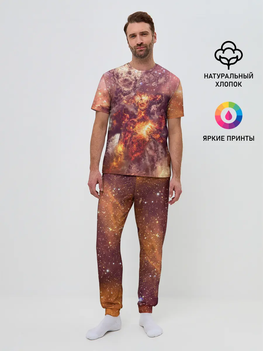Мужская пижама с брюками / ДЬЯВОЛ | GALAXY DIABLO