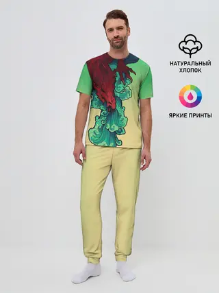 Мужская пижама с брюками / Дракон