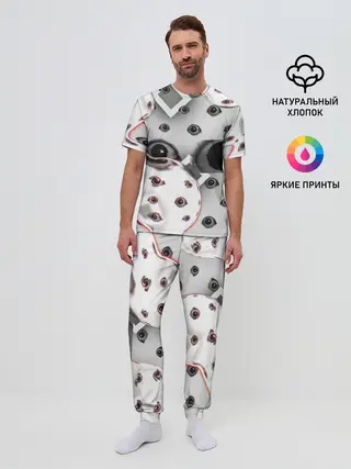 Мужская пижама с брюками / они наблюдают за тобой