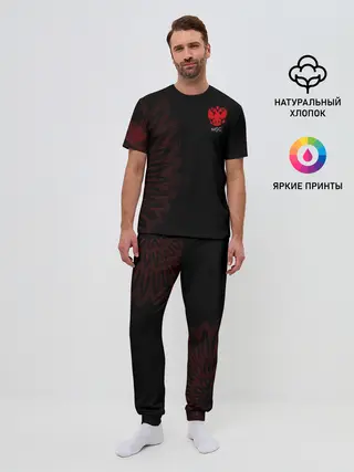 Мужская пижама с брюками / Russia | Red Side