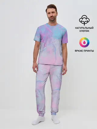 Мужская пижама с брюками / Градиент