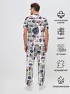 Мужская пижама с брюками / дискотека 80