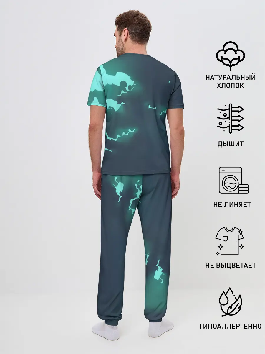 Мужская пижама с брюками / Эш с Пикачу