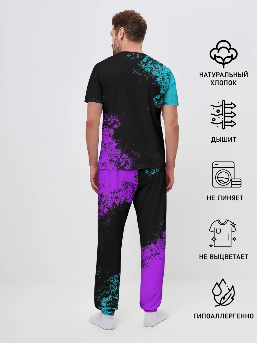 Мужская пижама с брюками / НЕОНОВЫЙ СИРЕНОГОЛОВЫЙ