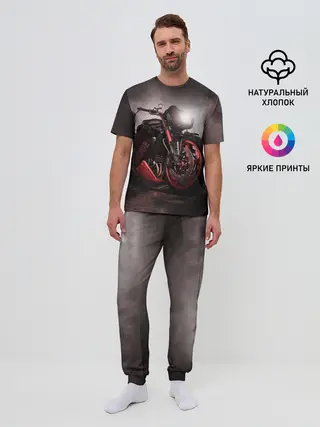 Мужская пижама с брюками / СУПЕРБАЙК