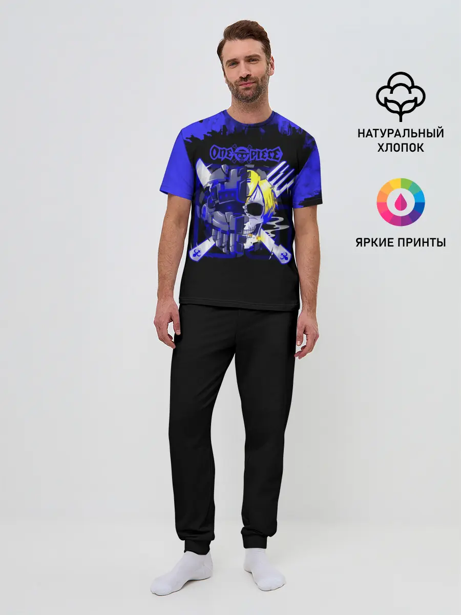 Мужская пижама с брюками / Винсмок Санджи One Piece