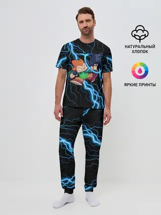 Мужская пижама с брюками / Пико