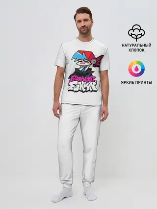 Мужская пижама с брюками / Бойфренд