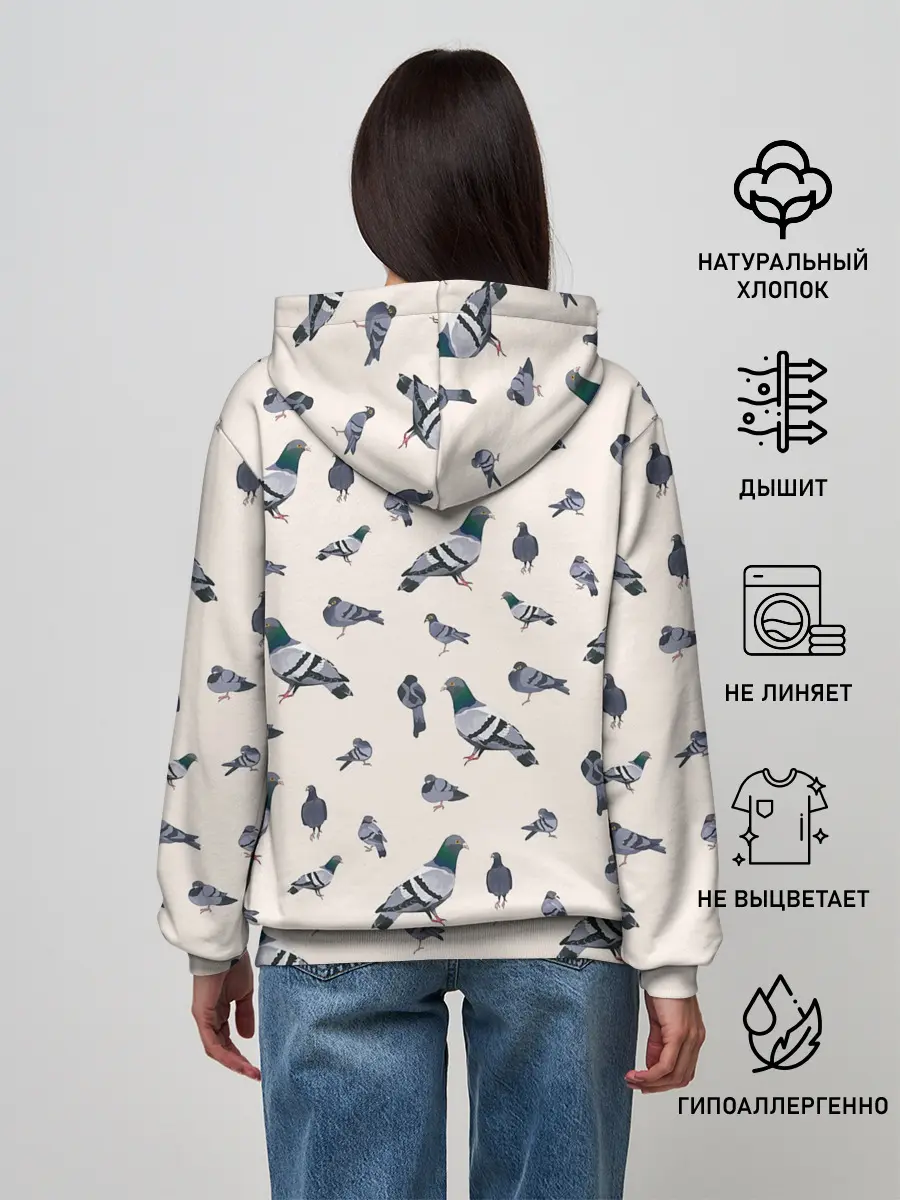 Женское худи / Голуби