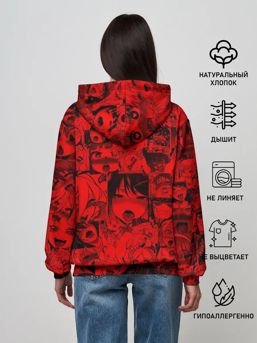Женское худи / Ahegao red