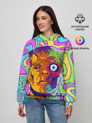 Женское худи / Психоделический Франкенштейн