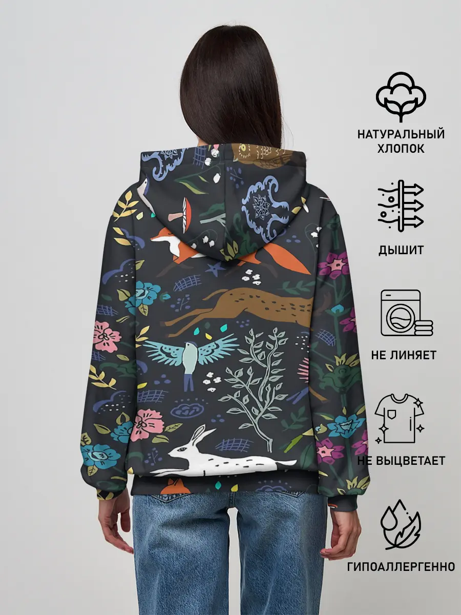 Женское худи / Звери и Природа