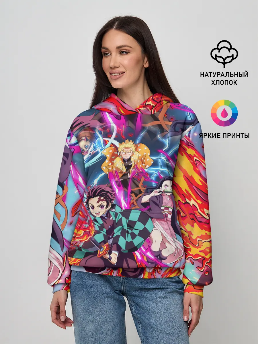 Женское худи / КЛИНОК РАССЕКАЮЩИЙ ДЕМОНОВ