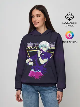 Женское худи / Канеки Кен под 80-е