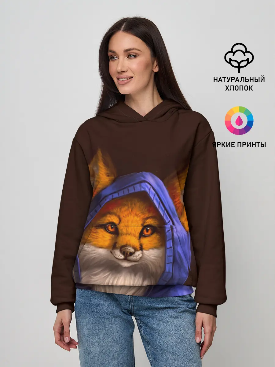Женское худи / Лисенок в капюшоне