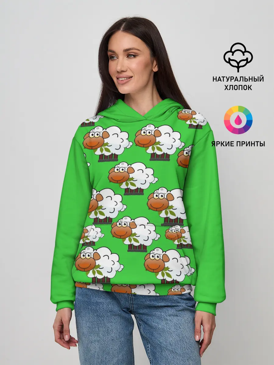 Женское худи / Овцы