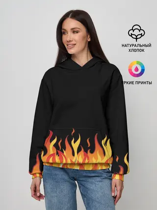 Женское худи / ОГОНЬ И НИЧЕГО ЛИШНЕГО